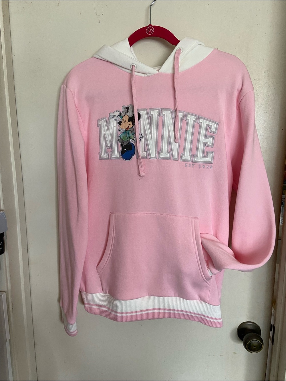 Disney Pink & White Minnie Graphic Hoodie